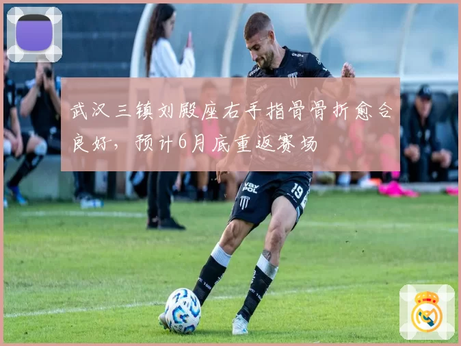 武汉三镇刘殿座右手指骨骨折愈合良好，预计6月底重返赛场